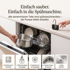 Sanftquelle – Trinkbrunnen für Hunde aus Edelstahl, kabellos