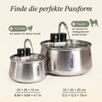 Sanftquelle – Trinkbrunnen für Hunde aus Edelstahl, kabellos
